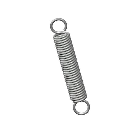 Extension Spring, O= .750, L= 4.50, W= .105